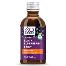 GaiaKids® Black Elderberry Syrup - Kids Daily, Gaia Herbs - 1